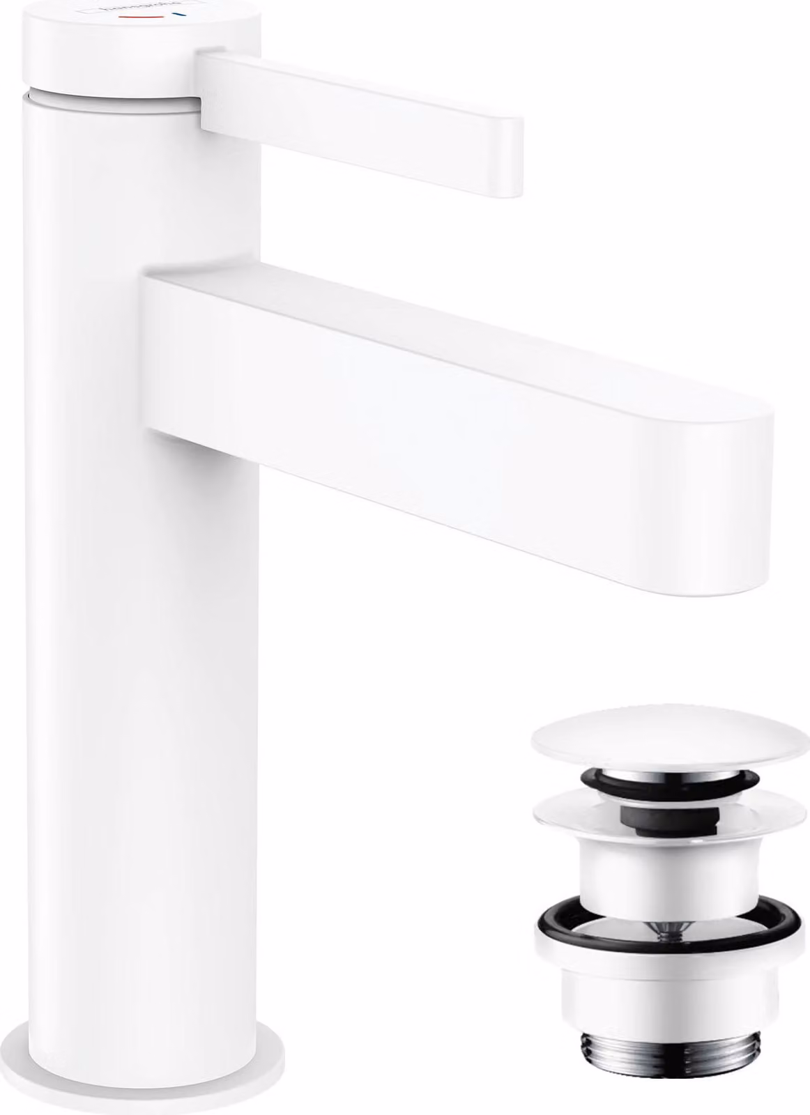 hansgrohe Finoris robinetterie de lavabo monocommande 110 CoolStart avec vidage Push-Open, portée 139mm, 76024700, 76024700