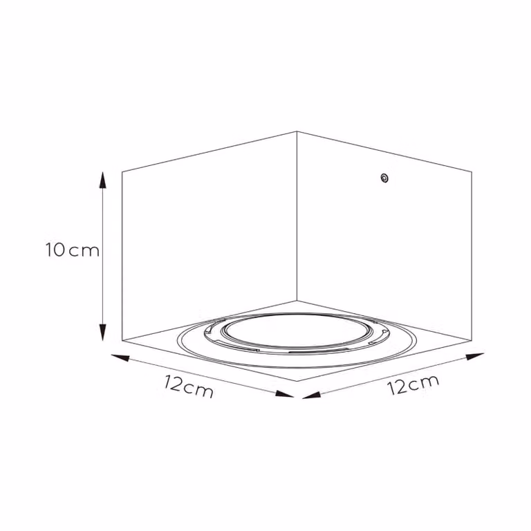 Lucide Faretto da soffitto LED Fedler angolare nero Fedler, dimmerabile, Nero, Soggiorno / Sala da pranzo, Alluminio, Moderno