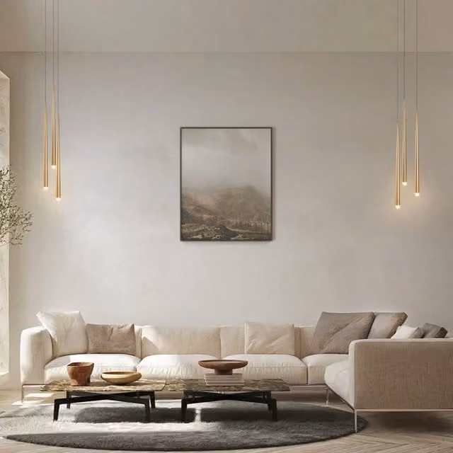Maytoni Lampadario moderno Cascade 1 luce LED integrato nero alluminio