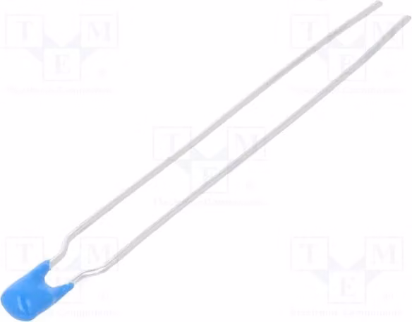 10 termistori NTC, 3930K, -40÷125°C, 2,2kΩ, per montaggio su circuito stampato (THT), tolleranza 2%, modello TT7-2.2KC3-2 NTC. Termistori
