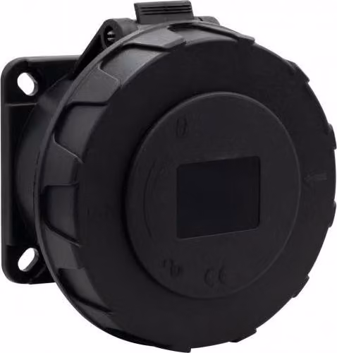 Presa diritta 32A/5P 380V-415V /FE/ IP67 nera F7.0172