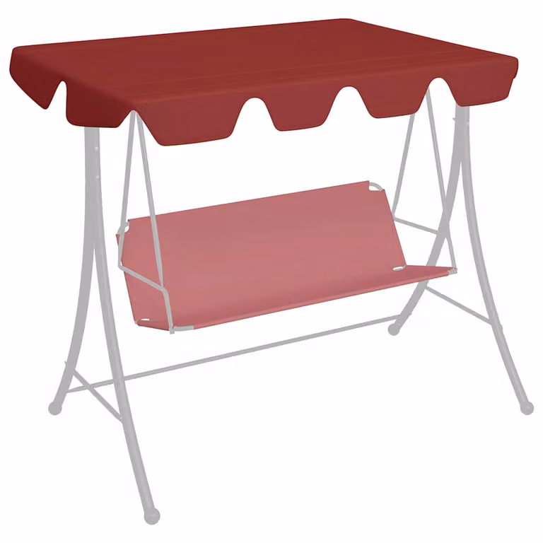 Baldacchino per dondolo da giardino vidaXL in poliestere rivestito in PVC, colore bianco, L/P: 150 x 105 cm / 130 x 70 cm