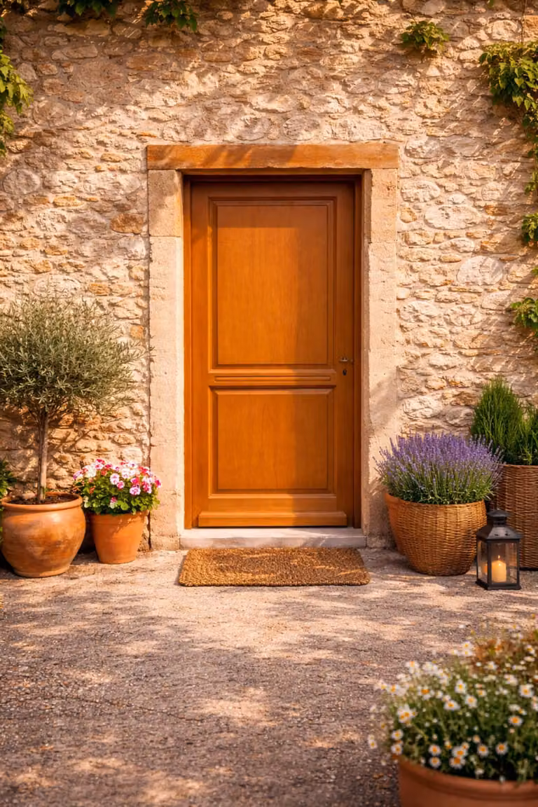 Porta d'ingresso in legno pieno Eyden, H.215xL.90 cm P, sinistra, lato pannello, maniglia, cilindro grande, ferramenta di grandi dimensioni
