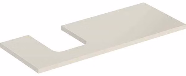 Plaque de lavabo Geberit ONE, découpe à gauche, pour lavabo à poser en forme de coupe, 120x3x47cm, 505.295.00.4, 505.295.00.4