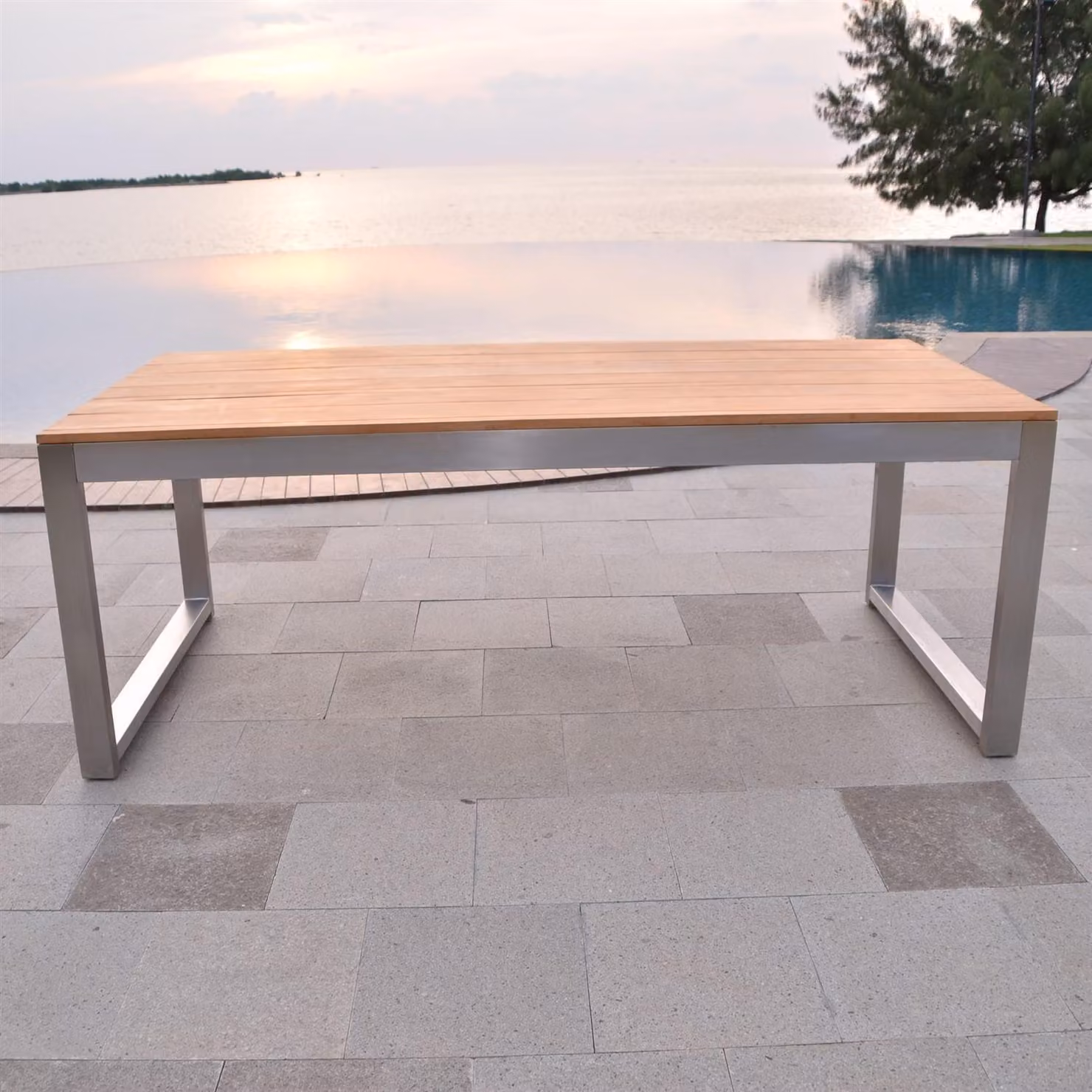 Esstisch Baitone (Edelstahl) 180 x 90 x 76 cm