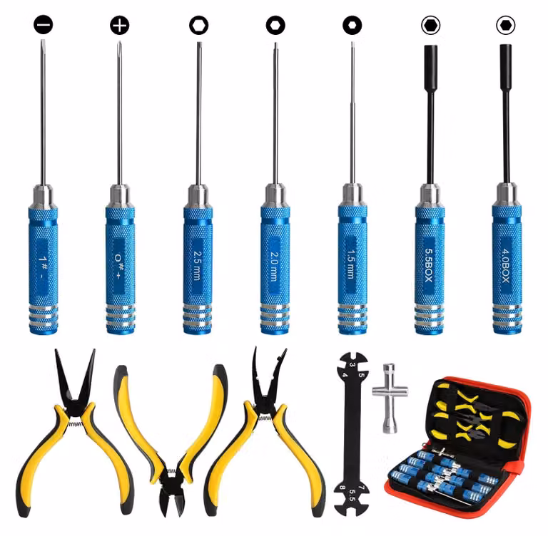 Omgoods - Set di 12 utensili per veicoli radiocomandati e droni