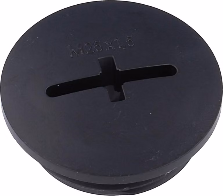 Tappo cieco WISKA M25x1,5 KBR-M25 rotondo con intaglio a croce incl. O-ring poliammide (PA) lunghezza filettatura 8,0 mm - 1 pezzo