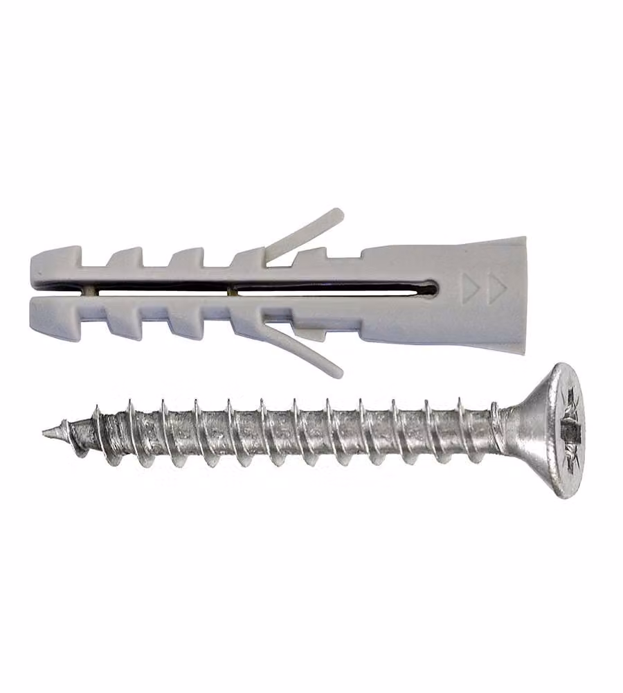 Tasselli universali nylon + viti T.P.S. - Diam. 6 x 30 - 20 pz.