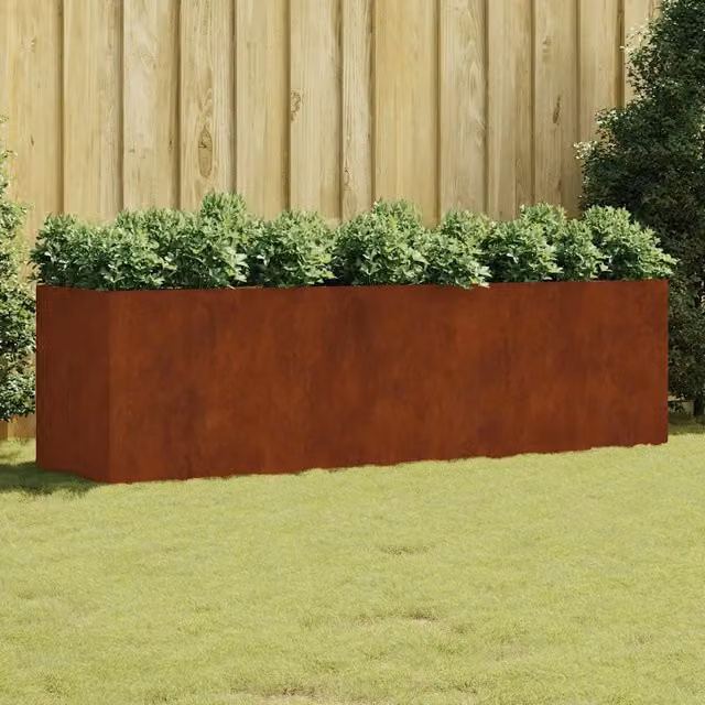 Fioriera Rialzata da Giardino 280x80x80 cm in Acciaio Corten 824540