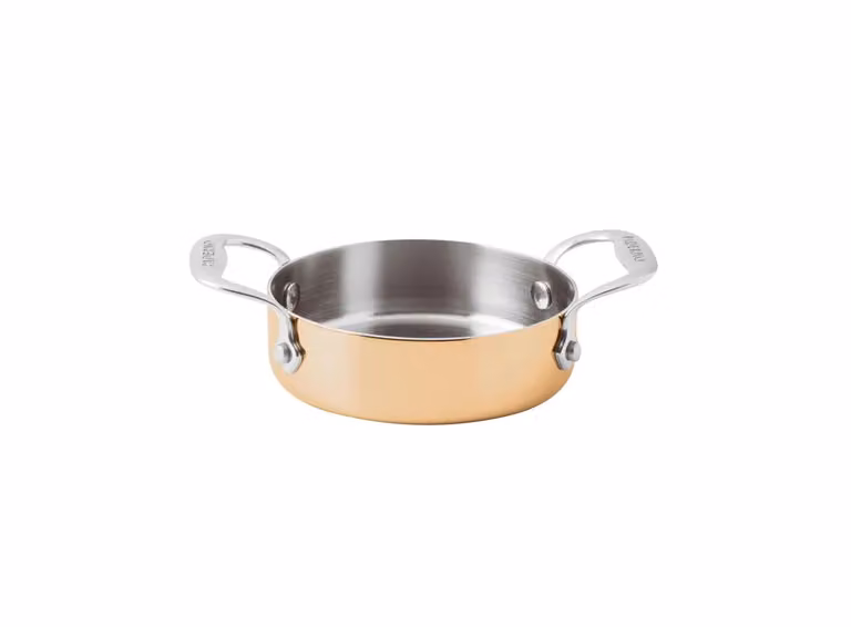 Tegamino Serie 15600 3-Ply in rame con due maniglie, diam.12cm, 2 pezzi