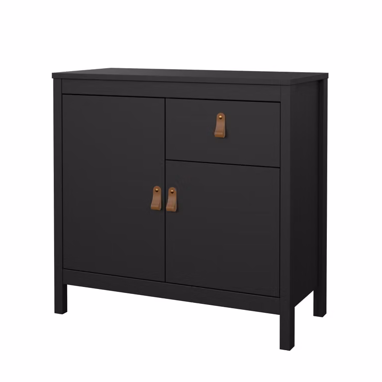 Credenza Madrid 2 ante 1 cassetto nero opaco.