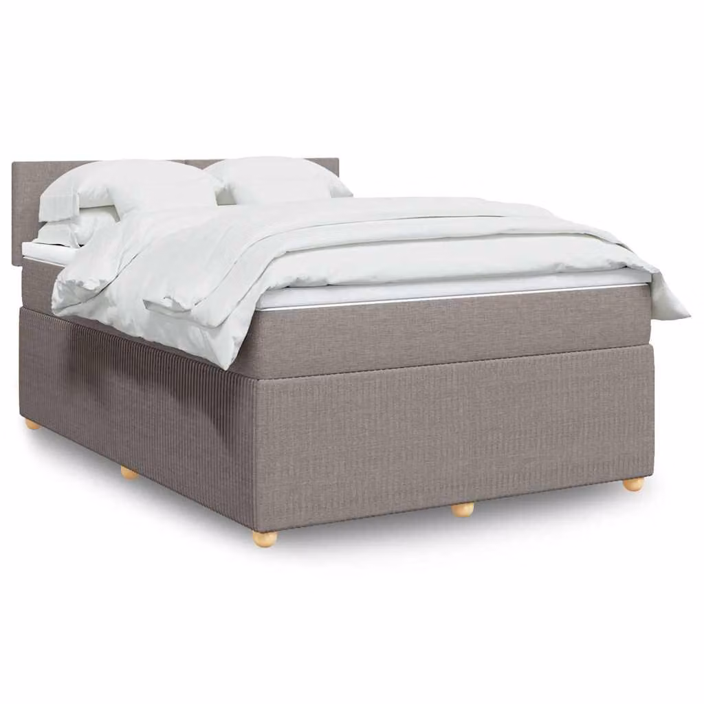vidaXL Giroletto a Molle con Materasso Ibrido in Tessuto, L/P/H: 140 x 190 x 100,5 cm