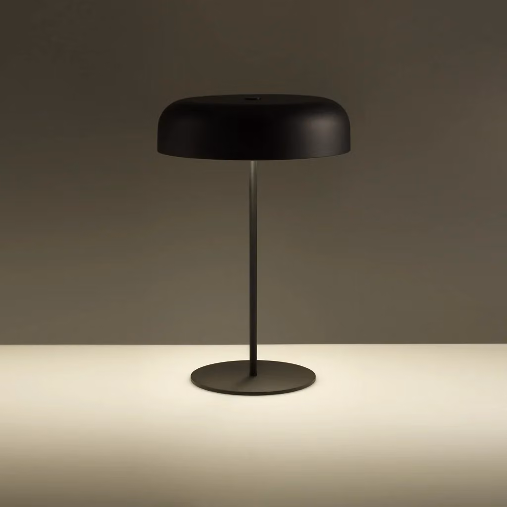 Lampada da tavolo ALTIRA nera in metallo con design moderno e paralume a cupola, attacco E14, H: 45 cm, L: 30 cm, P: 30 cm – 2