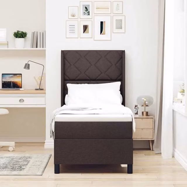 Letto ibrido con materasso e struttura in legno vidaXL, colore marrone, L/P: 190 x 90 cm