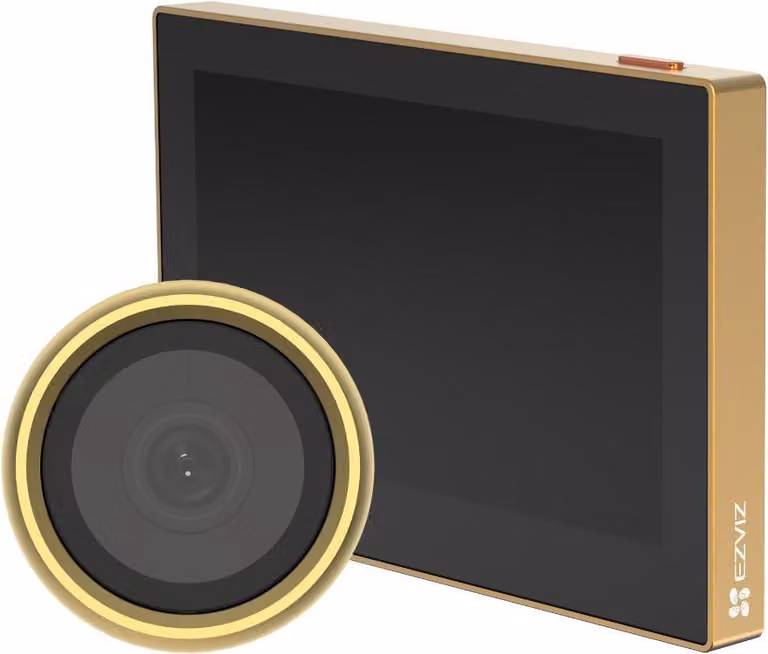 EZVIZ CP2, spioncino per porta digitale Wi-Fi, 2 MP, display da 4,3 pollici, color oro
