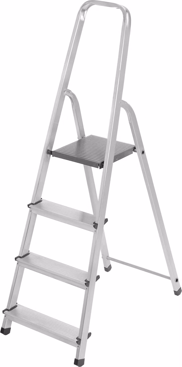 Scala a 4 gradini in alluminio, pieghevole, scala multifunzione, scala per uso domestico