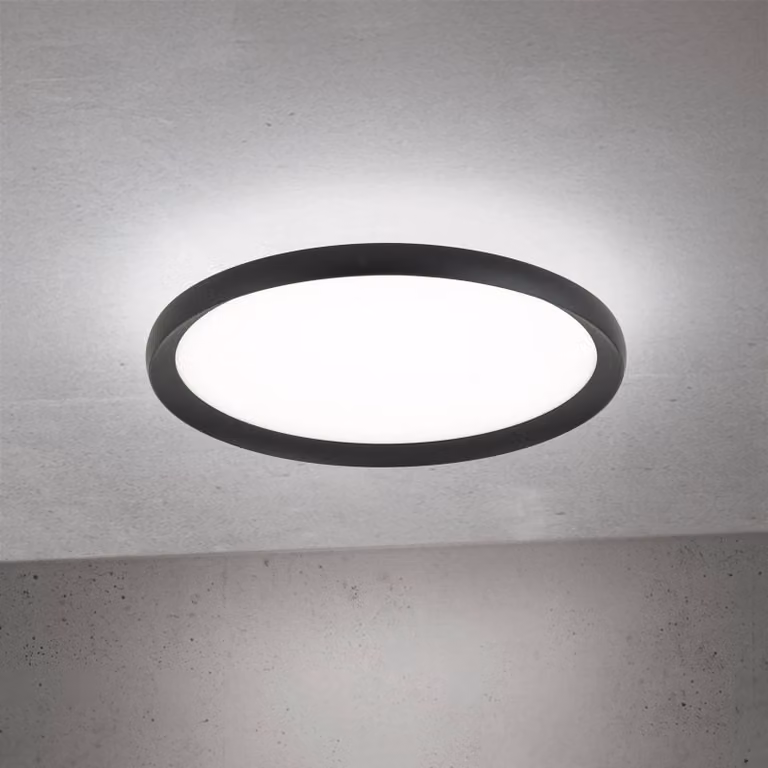 ORION Plafoniera a LED Kant, dimmerabile, Nero, Soggiorno / Sala da pranzo, Alluminio, Moderno, Plafoniera LED