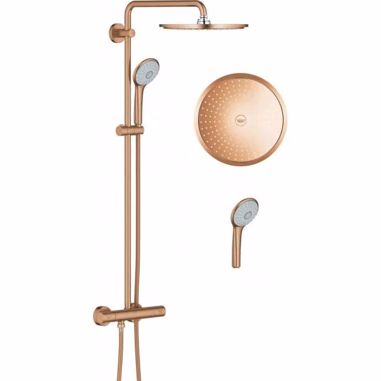 Sistema doccia con miscelatore termostatico GROHE Euphoria System rame 26075DA0