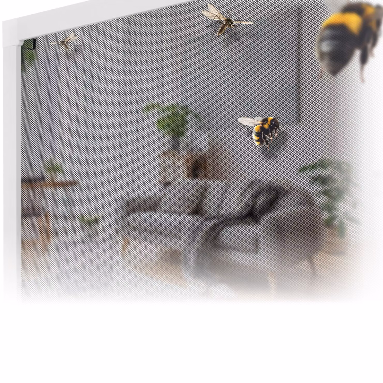 Zanzariera con telaio in alluminio TecTake per finestre, colore bianco, L 100 cm x H 120 cm – 2