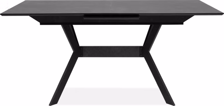 Calicosy - Tavolo da pranzo allungabile da 160 a 200 cm, effetto ardesia Vetroceramica e nero - HARO