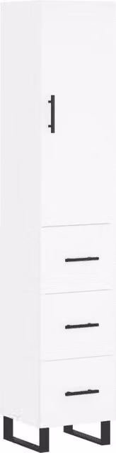 Credenza moderna DESIGN IN bianca in legno multistrato per sala da pranzo L/P/H: 34,5 x 34 x 180 cm – 1