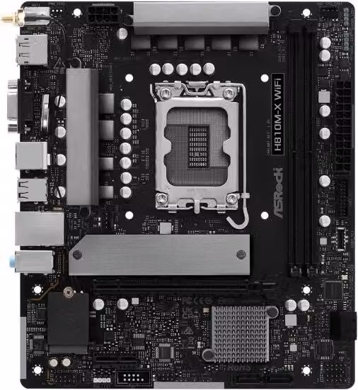 Scheda madre Asrock H810M-X WiFi DDR5 Micro ATX LGA1851 Nero