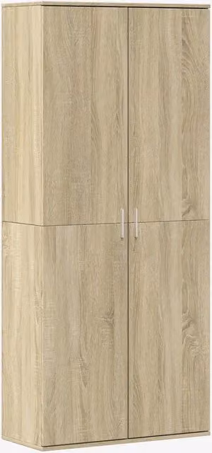 Credenza | Madia | Buffet da pranzo | Armadio da pranzo Rovere Sonoma 80x35x180 cm in Legno Multistrato