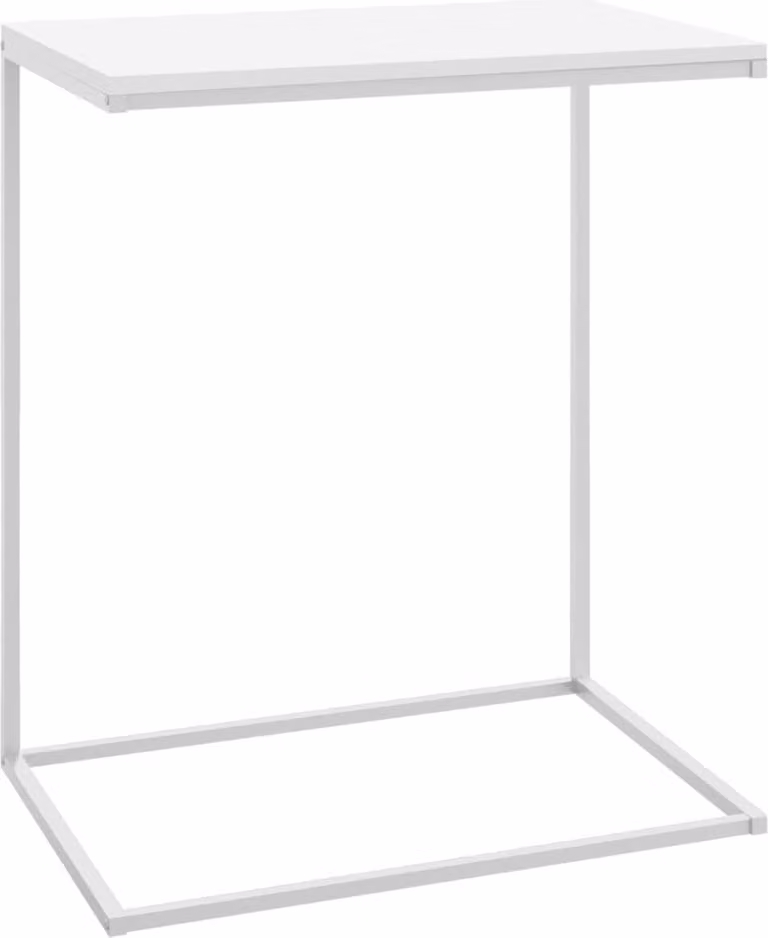 Tavolino da Salotto Bianco 55x35x66 cm in Legno Multistrato