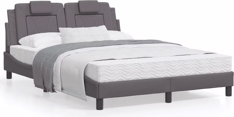 Maison Exclusive - Letto "Viana" con materasso grigio 120x200 cm in ecopelle