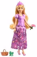 Bambola Disney Princess Rapunzel 2 in 1 Mattel, colore viola, Altezza: 30 cm