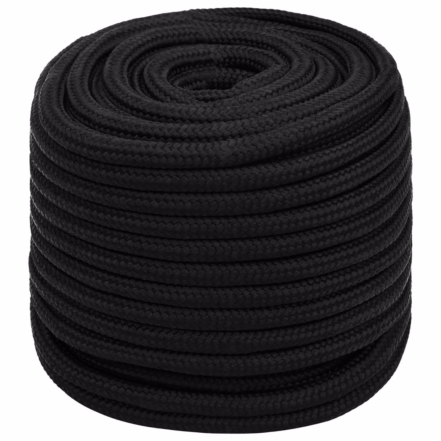 Corda multiuso vidaXL in plastica nera, diametro 16 mm, lunghezza 100 m