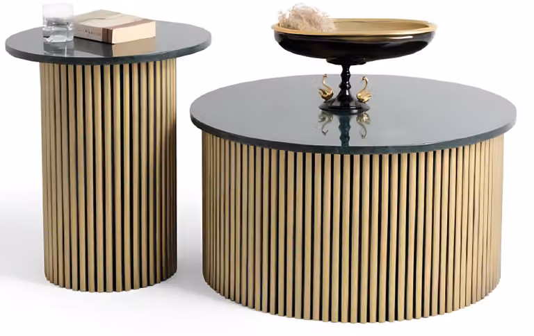 Moderner Tisch Set Luxuriöser Couchtisch Designer Beistelltisch