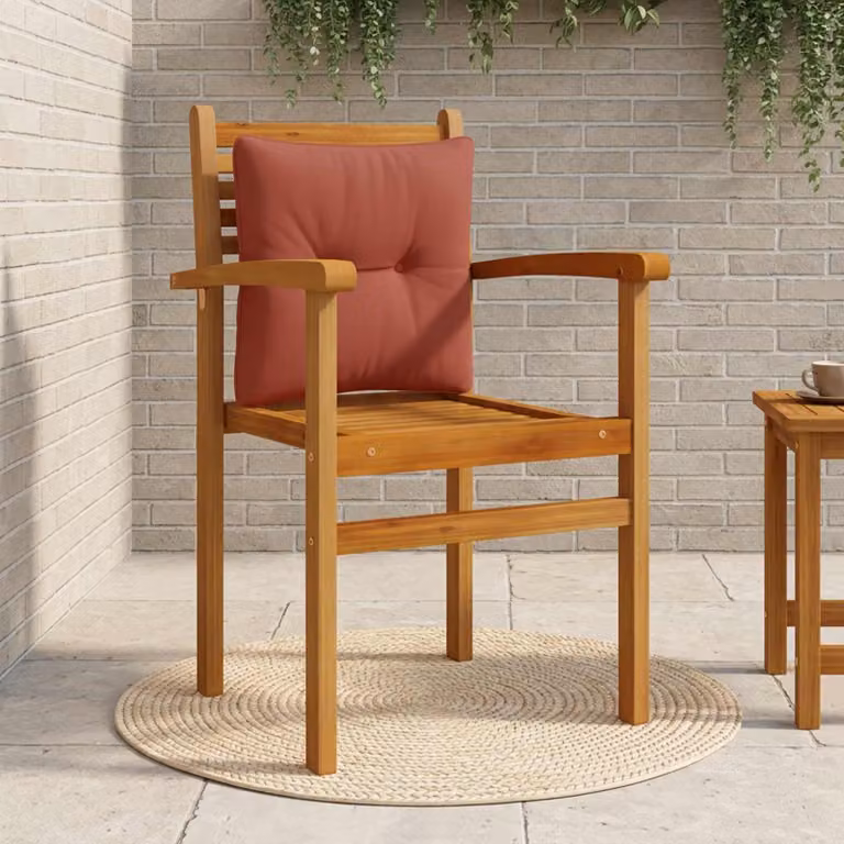 Cuscino per schienale vidaXL PUTTEN in poliestere rosso con rivestimento rimovibile e lavabile