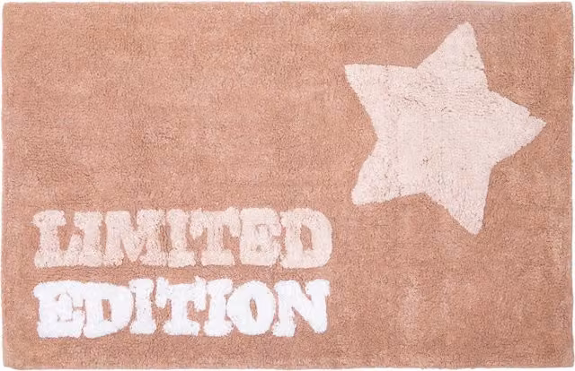 Tappeto da bagno KASANOVA in cotone con motivo a stelle rosa L 80 cm x P 50 cm