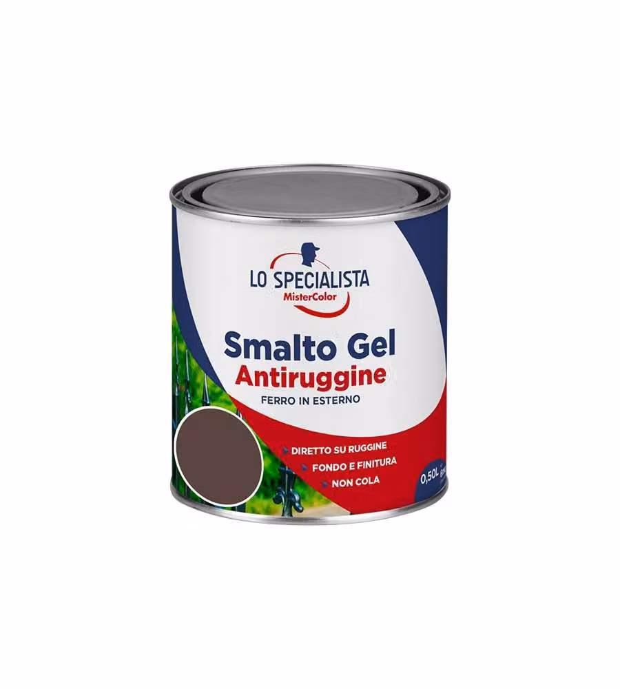Smalto a solvente antiruggine Marrone 0,5 l
