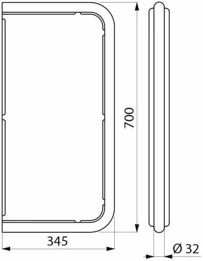 Schermo per orinatoio Delabie TU in acciaio inox 1.4301 satinato