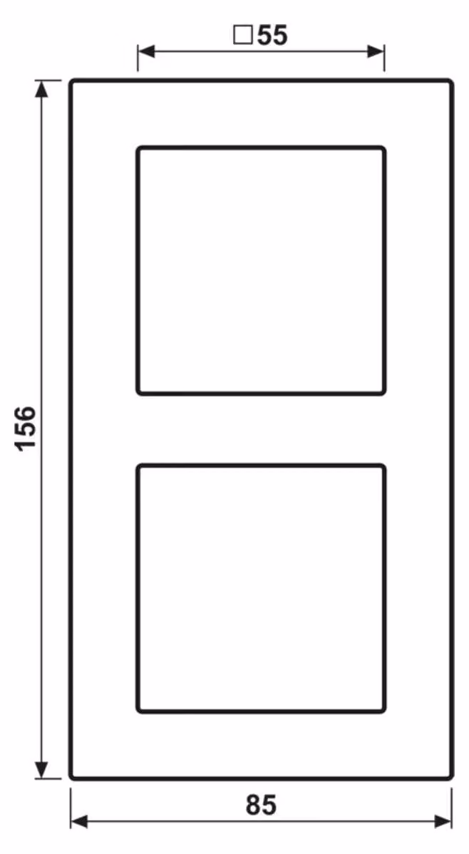 Cornice Jung a 2 ingressi A 550 A5582BFWWM (A5582BFWWM)