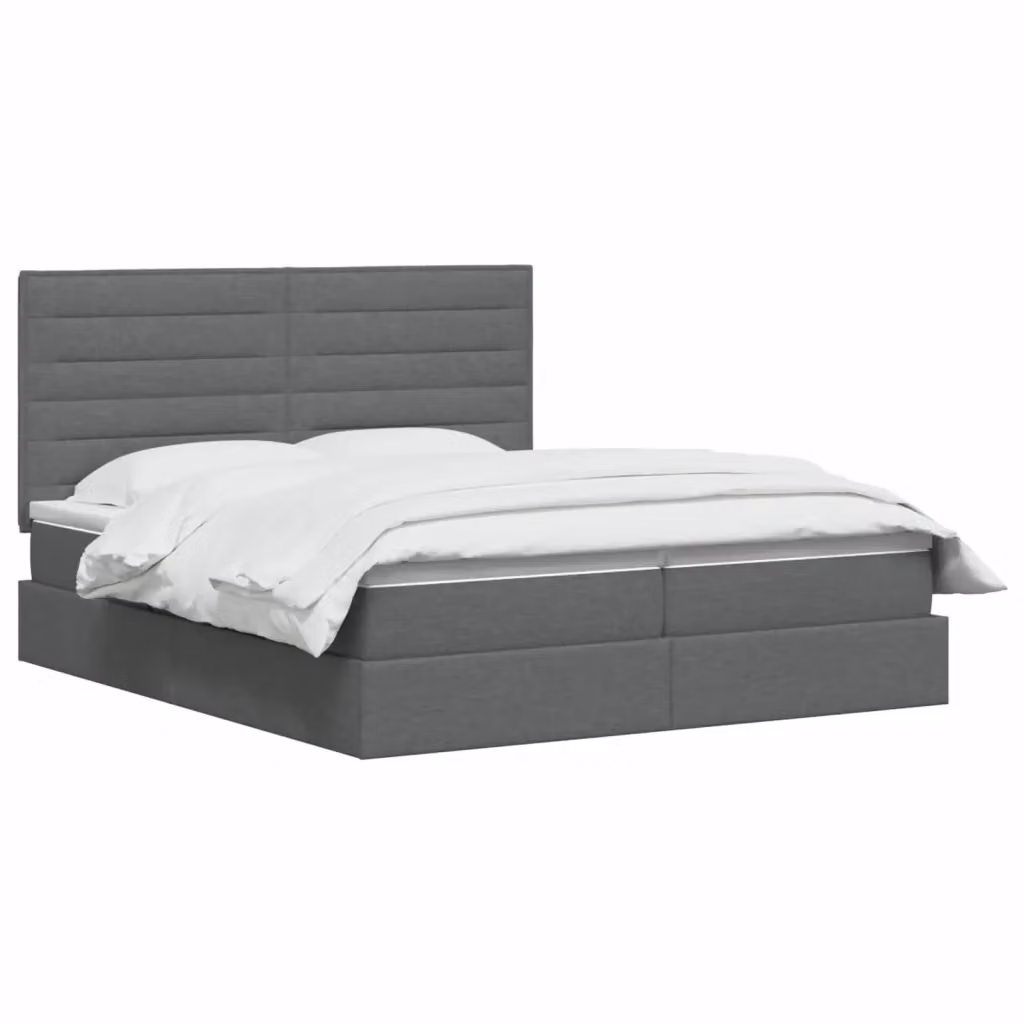 Letto con contenitore e illuminazione LED vidaXL, Grigio, L/P/H: 180 x 200 x 140 cm – 2