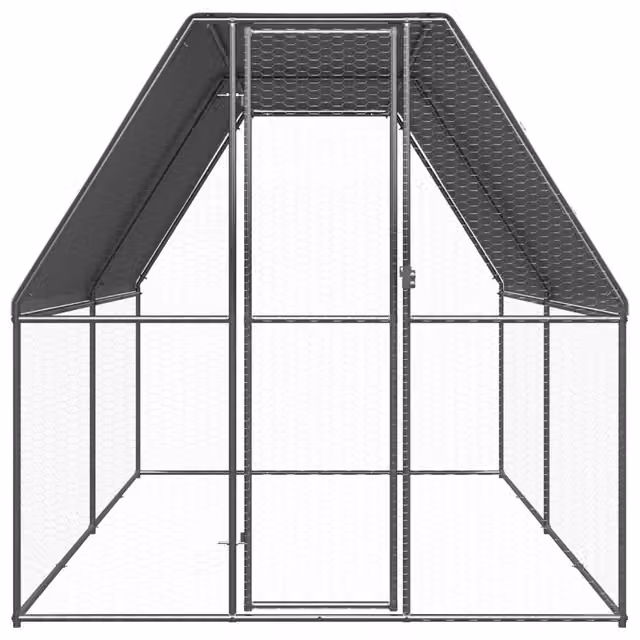 Gabbia per polli da esterno Videx in acciaio zincato grigio L 4 m x P 2 m x H 2 m