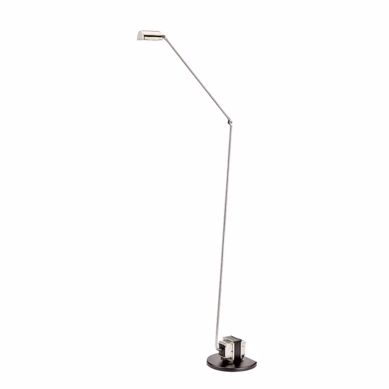 Lumina Lampada da terra a LED Daphine, dimmerabile, Alluminio / Grigio / Zincato, Studio / Ufficio, Metallo, Moderno, Lampada LED da terra