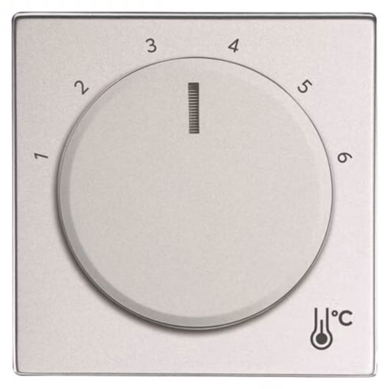 Busch-Jaeger 1794 R-83 Elemento di comando a piastra centrale per termoregolatore 1094 U + 1097 U Future Linear alluminio argento