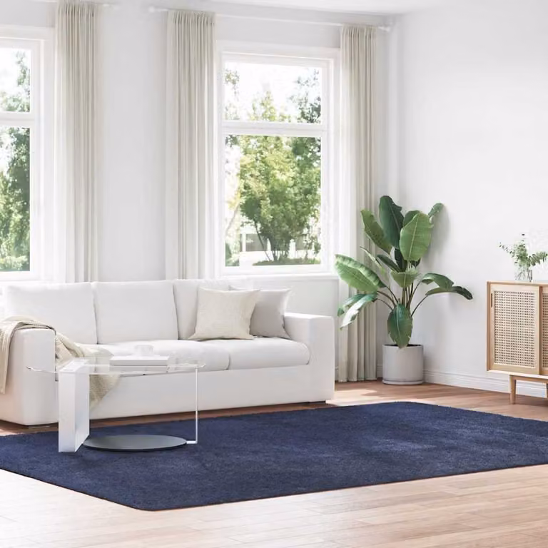 Tappeto Shaggy a Pelo Lungo vidaXL NAVARRA Blu Marino L: 240 cm, P: 340 cm