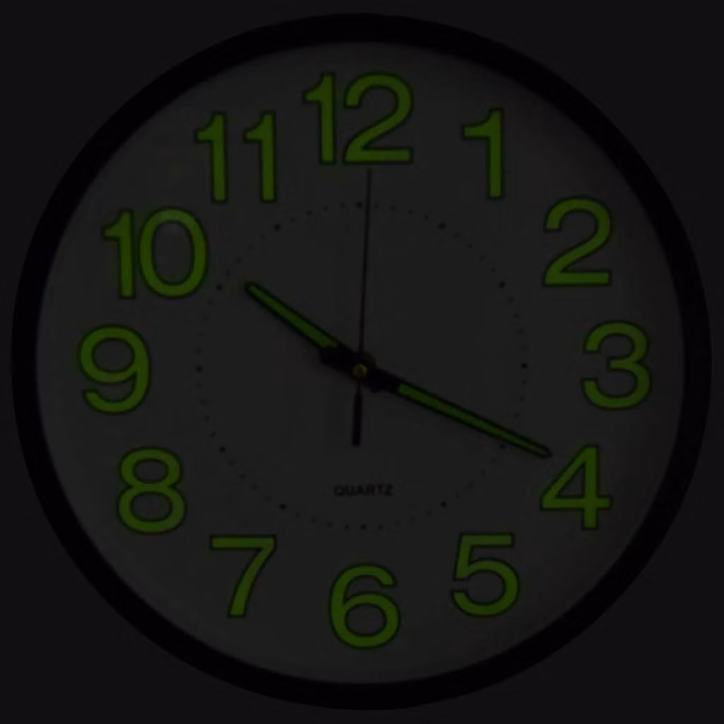 vidaXL Orologio da Parete Luminoso Nero 30 cm