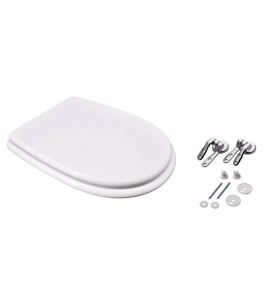 Seba Aretusina Sedile WC Bianco Laccato Regolabile in MDF 36x45,7 cm