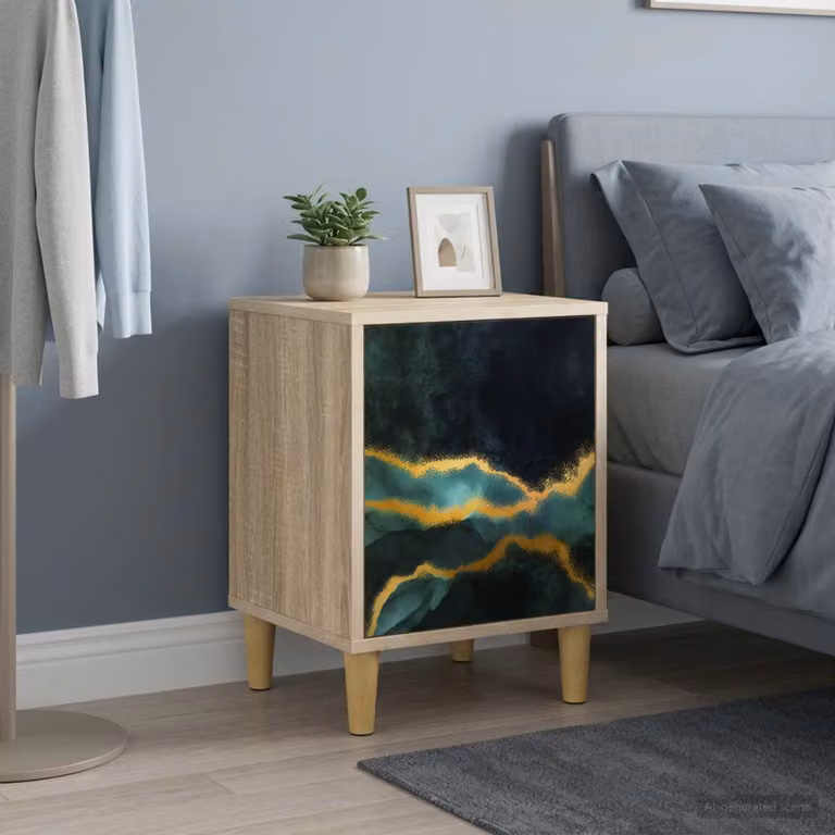 Set di 2 comodini vidaXL WIJHE in Rovere Sonoma, L 36 cm x P 33 cm x H 50 cm