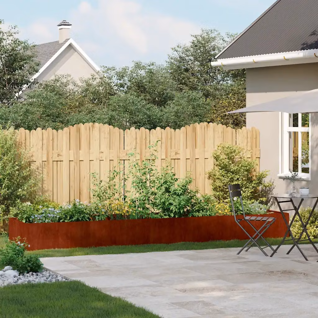 vidaXL Fioriera Arrugginita 360x80x40 cm in Acciaio Corten