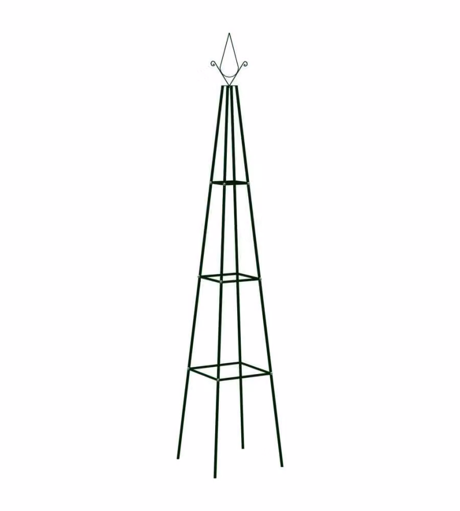 Supporti per Piante 2 pz Verde Scuro 35x35x195 cm in Ferro