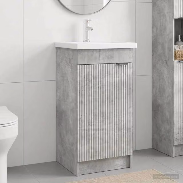 Mobile da bagno con lavabo Grigio Cemento 42 x 40 x 84,5 cm 890087