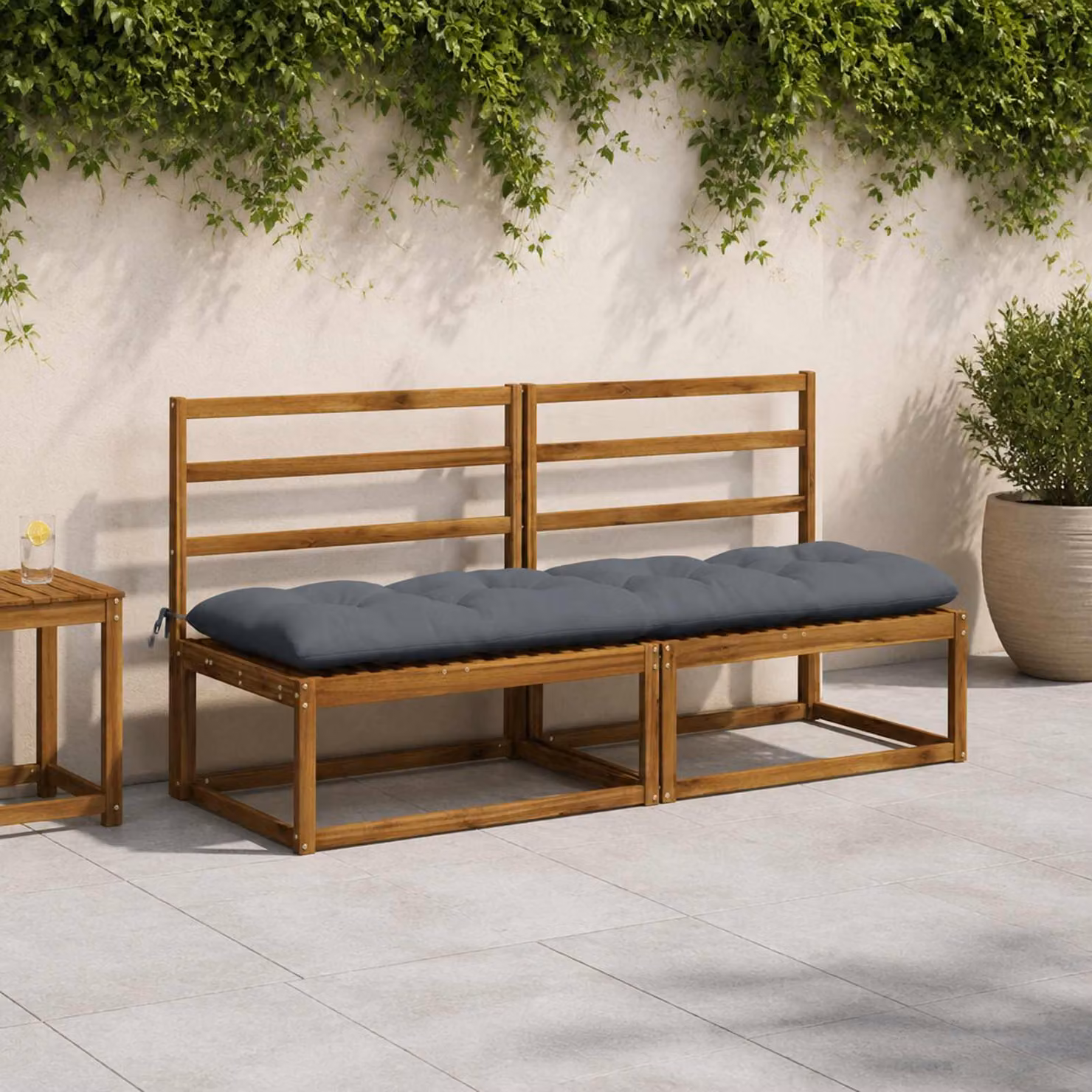 vidaXL Cuscino per panchina VIANEN 100% Poliestere Blu