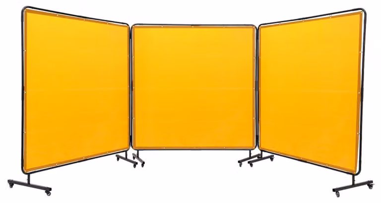 Schermo protettivo per saldatura - Schermo saldatura - Barriera di sicurezza - Pannello divisorio per saldatura - Protezione antiscintille - 3 pannelli, 1,8 x 1,8 m